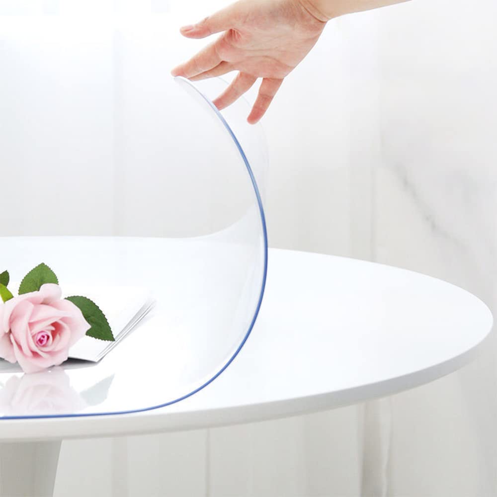 42X120 Inch Plastic Vinyl Tablecloths Protector Rectangle Clear Desk Mats Pad PVC Table Runner Cover for Coffee Dining Room Table Office Desk Sofa End Side Table Kitchen Countertop Heavy Duty