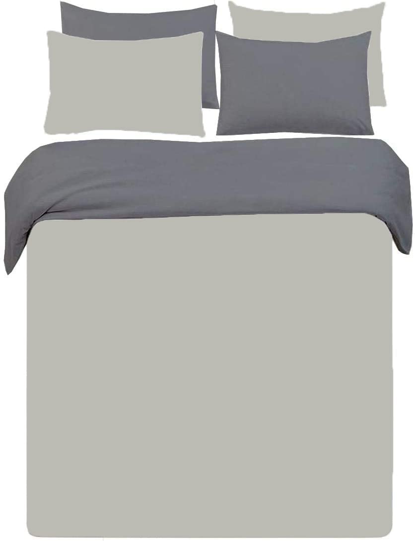 800 Thread Count Ultra Silky Soft Egyptian Cotton 3-Pieces Duvet Cover Hidden Zipper Closer & Corner Ties. (King XL 116x98, White)