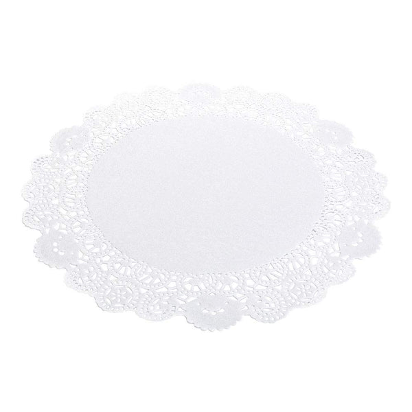 Pastry Tek 8 x 8 Inch Paper Lace Doilies, 4000 Disposable Table Doilies - Elegant Lace Finish, Long Lasting, Pink Paper Doily, for Pastries, Cupcakes, Desserts - Restaurantware