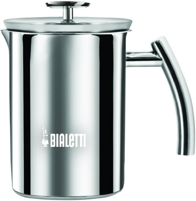 Bialetti Cappuccino Steel Manual Milk Frother, 330 ML (11 0z)
