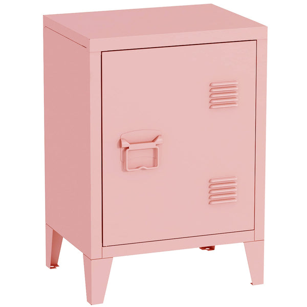 MIOCASA Metal Nightstand Modern End Side Table Steel Bedside Storage Cabinet with Shelf Easy Assembly for Living Room Bedroom