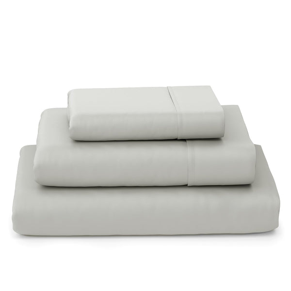 Cosy House Collection Luxury Bamboo Bed Sheet Set - Hypoallergenic Bedding Blend from Natural Bamboo Fiber - Resists Wrinkles - 3 Piece - 1 Fitted Sheet, 1 Flat, 1 Pillowcase - Twin XL, Silver