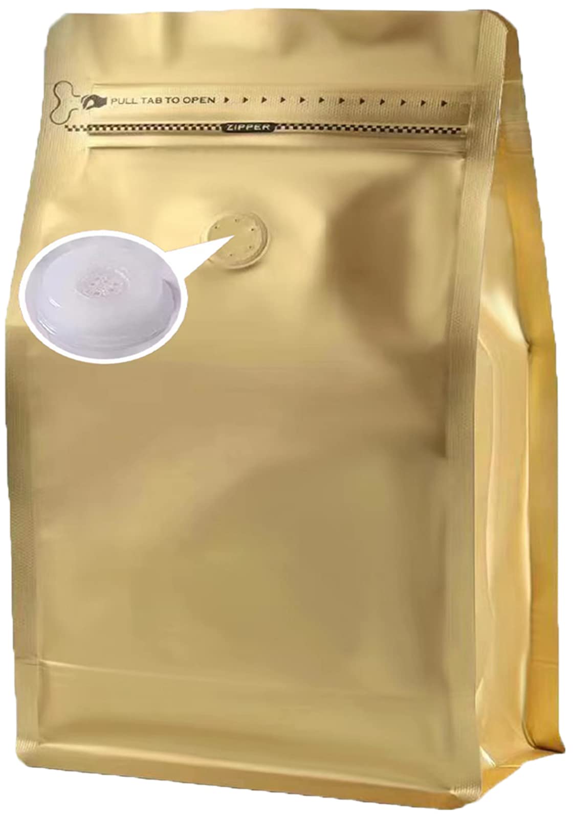 Toeah Coffee Bags with Valve,(12 oz,3/4 lb,100pcs) Empty Green Aluminumed Foil Flat Bottom Standing Heat Sealed Coffee Beans Storage Bags,Side Zipper Reusable Pouches for Home or Store