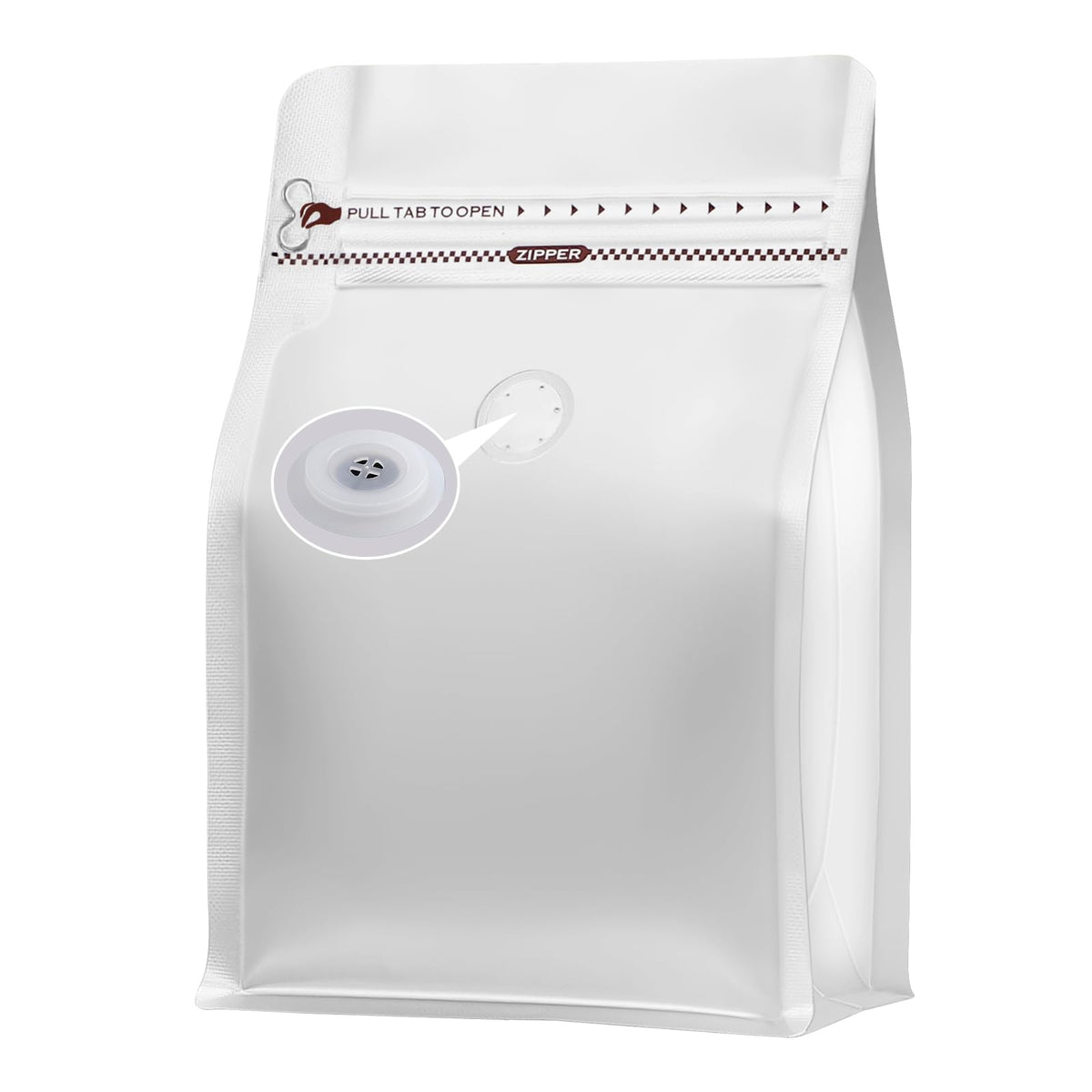 REMTAP (50pcs, 8oz) Golden Eight-Side Sealed Aluminum foil Flat Bottom Coffee Bag, with Degas Valve, Reusable Side Zipper Standing Coffee Bag