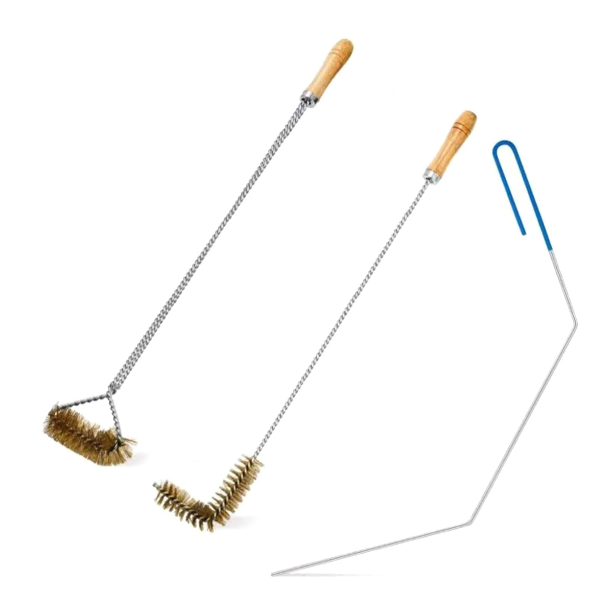 3Pcs Fryer Cleaner Tools Including Fryer Cleaner Brush Deeping Fryer Rod Long Handle Deeping Fryer Basket Cleaner Brush