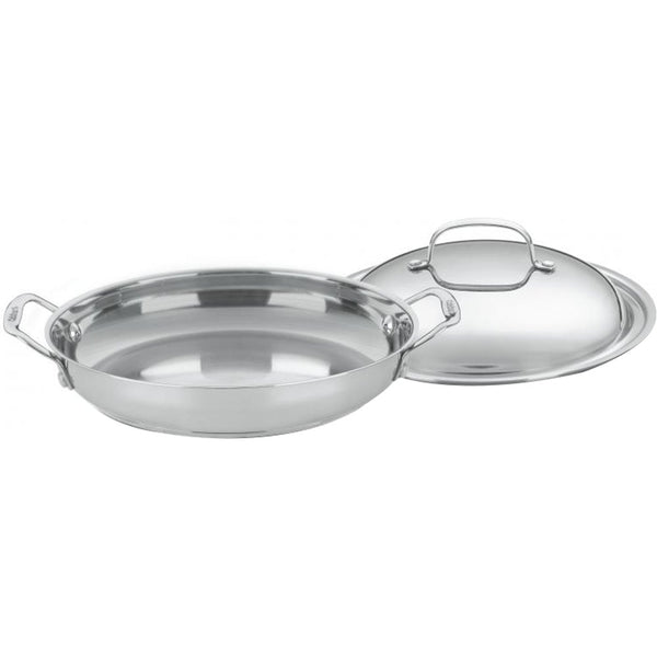 CUISINART 76610-26G Chef's Classic 10-Quart Stockpot with Glass Cover, Silver