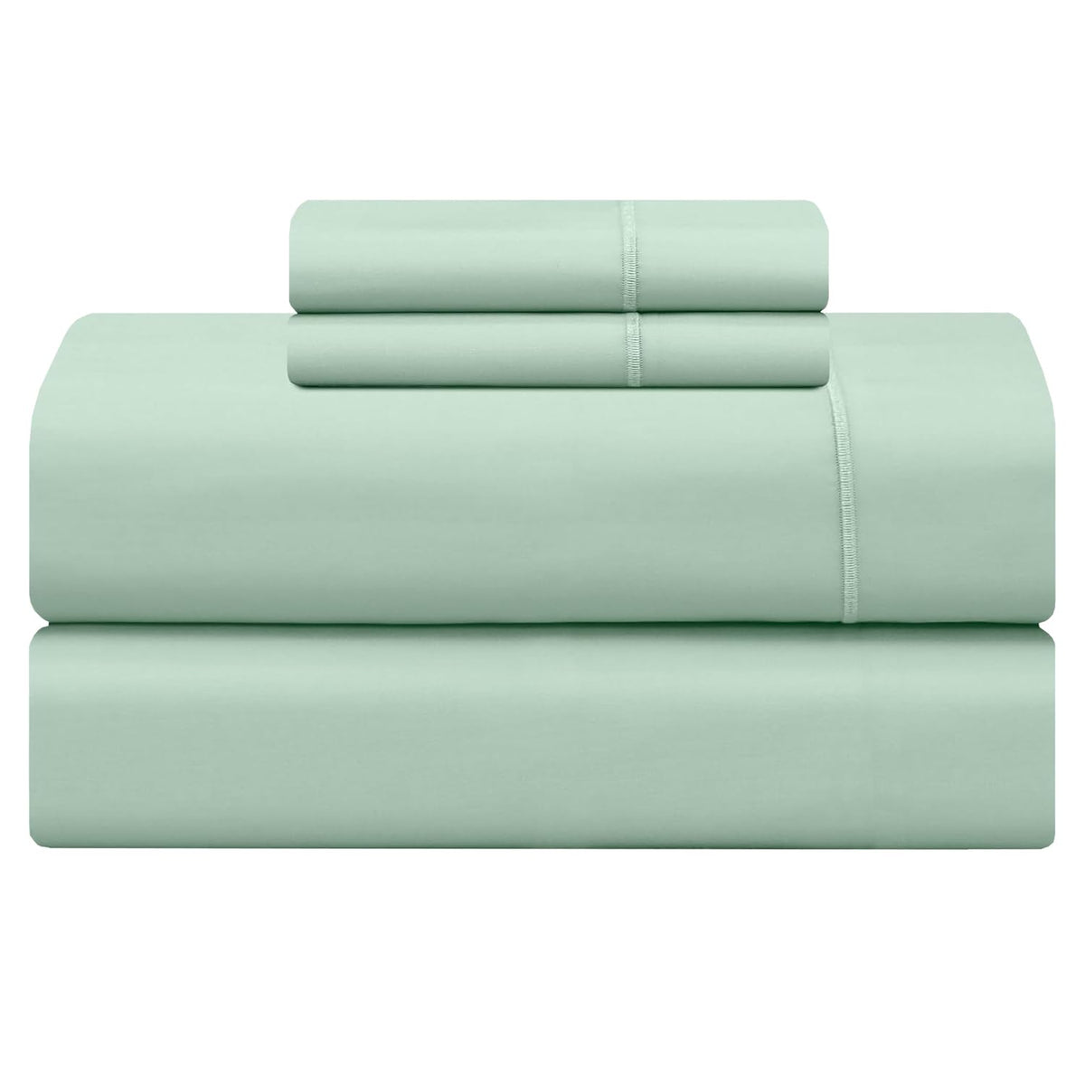 Feather & Stitch 500 TC King Size Damask Bed Sheet Set, 100% Cotton Soft Breathable Bedsheets, 4 Piece 18" Deep Pockets Sateen Weave Striped Bedding Mattress Resort Hotel Luxury- (Grey, King)