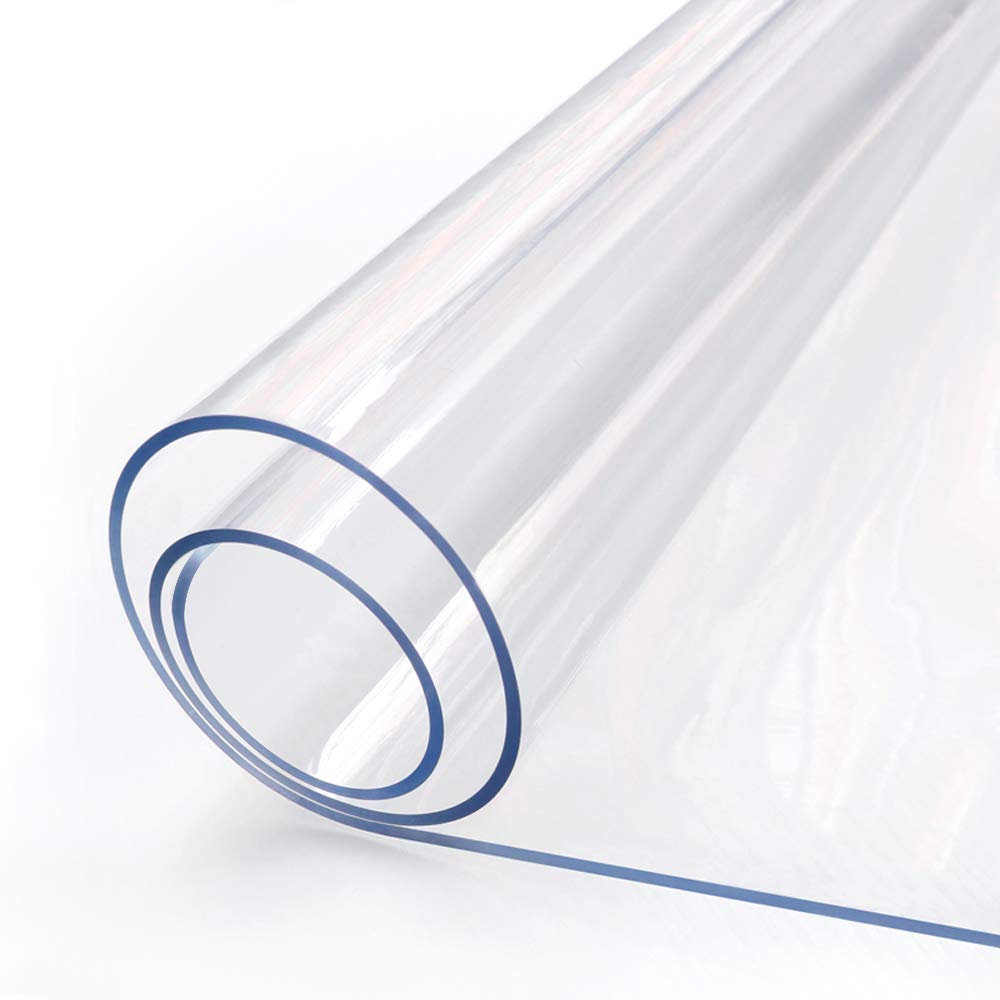 42 X 83 Inch Clear Table Cover Protector 1.5mm Thick Table Protector for Dining Room Waterproof Plastic PVC Vinyl Tablecloth Cover Tabletop Protective Pad for Furnture Wooden Coffee Glass Side Surface