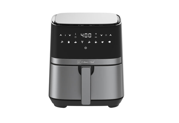 Culinary Chef 3.2-Quart Electric Air Fryer, Adjustable Temperature, Touch Panel Control, One-Touch Cook Functions, and 360° Rapid Cooking, 1200 Watt Power