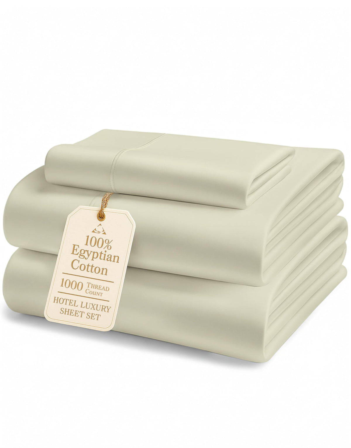 LANE LINEN 100% Egyptian Cotton Queen Sheet Set, Soft & Comfy Thick Fully Elasticized Mercerized Cotton Sheets Queen Size Set, No Pill Fade Resistant Elegant Jaquard Swiss Dot Queen Sheets- Taupe