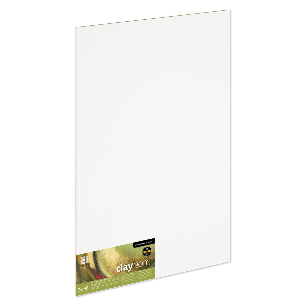 Ampersand Art Supply Wood Painting Panel: Museum Series Claybord, 16" x 16", 2" Cradled Profile