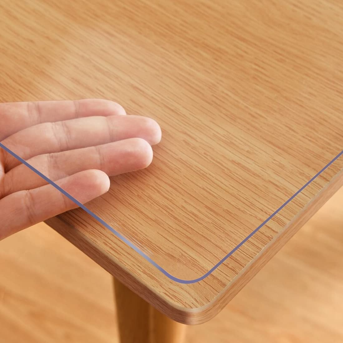 42X96 Inch Clear Plastic Table Protector Pad Wipeable Vinyl PVC Tablecloth Rectangular Dining Coffee Table Wood Furniture Protector 1.5mm Thick Tabletop Protective Cover Easy Clean Waterproof