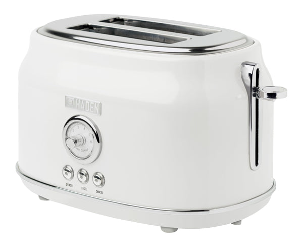 Haden Dorset ‎75003 Stainless Steel 900W Retro Toaster 2 Slice Wide Slot w/Removable Crumb Tray and Settings, Putty Beige Toasters w/Adjustable Browning Control, Smart Toaster