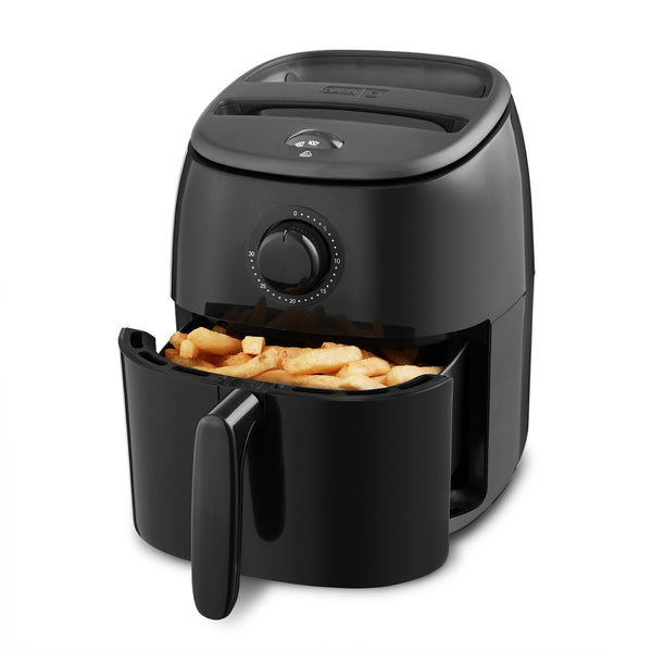 DASH Tasti-Crisp™ Electric Air Fryer Oven, 2.6 Qt., White – Compact Air Fryer for Healthier Food in Minutes, Ideal for Small Spaces - Auto Shut Off, Analog, 1000-Watt