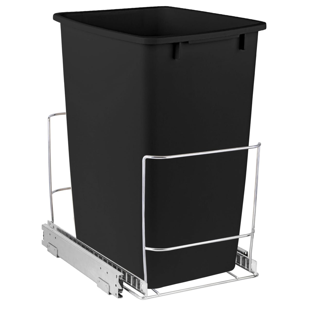 HOLDN’ STORAGE Pull Out Trash Can Under Cabinet, 7 Gallons Trash Bin Included - Heavy Duty, Lifetime Limited Warranty - 11.5" W Cabinet Opening Required - Chrome Finished