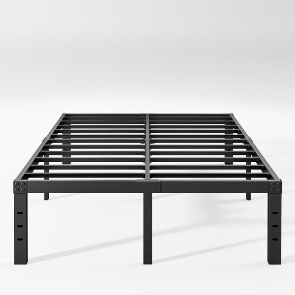 18 Inch Twin XL No Box Spring Needed Tall Heavy Duty Metal Platform Bed Frame for Heavy People, Easy Assembly, Noise Free, Black