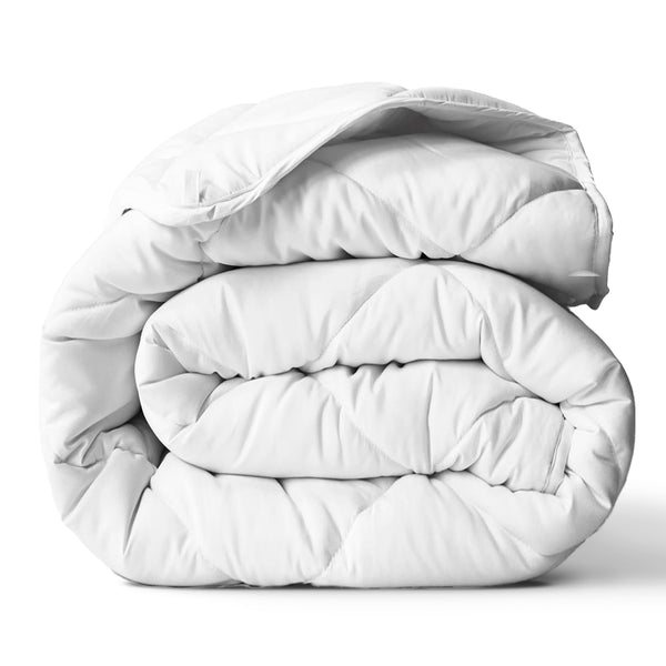 ViscoSoft Queen Comforter - Cloud-Soft Down Alternative Duvet Insert, All Season Cooling Lightweight Reversible Quilted Blanket for Bedroom & Guest Room, Oeko-TEX Certified, White