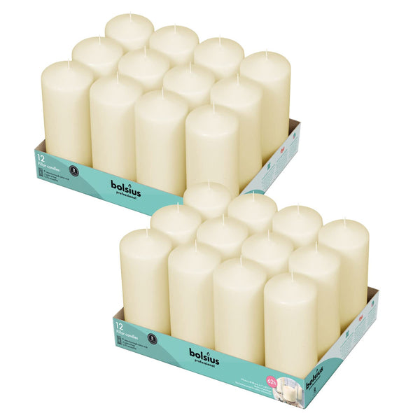 Bolsius White Pillar Candles – 3x9 Unscented Candle Set of 6 – Dripless, Smokeless, and Clean Burning Household Dinner Candles – Perfect for Weddings, Parties, Dinners Decorative Candles