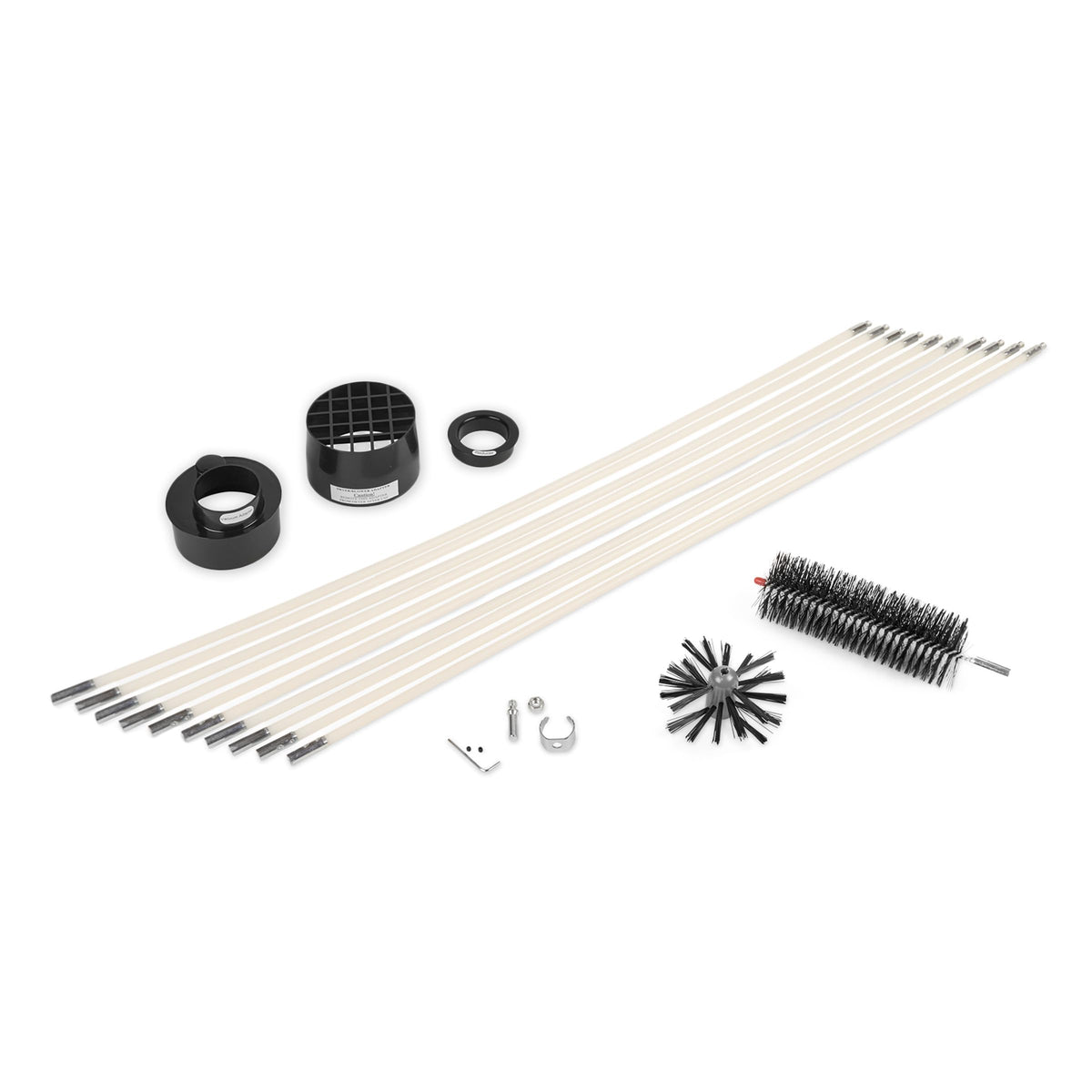 Dryer Vent Duct Cleaning Kit - Gardus RLE42 LintEater Rotary Dryer Vent Cleaner Kit, Removes Lint, Dryer Vent Cleaning System Extends Up to 42’ with 14 Flexible 3' Rods, Air Duct Cleaning Tools
