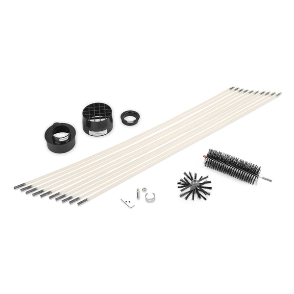 Dryer Vent Duct Cleaning Kit - Gardus RLE42 LintEater Rotary Dryer Vent Cleaner Kit, Removes Lint, Dryer Vent Cleaning System Extends Up to 42’ with 14 Flexible 3' Rods, Air Duct Cleaning Tools