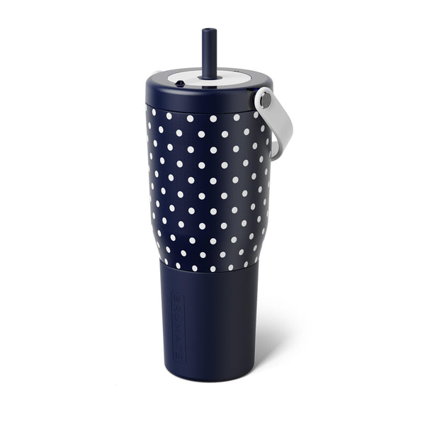 BrüMate RESA Travel Tumbler 100% Leakproof with Handle and Straw, Flexible Soft Straw, Silicone Case for Durability, Stainless Steel, Cup Holder and