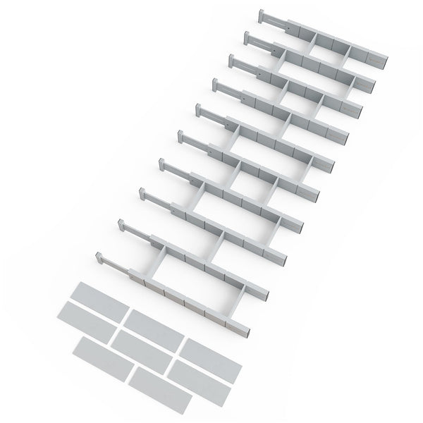 Bamboo adjustable drawer dividers