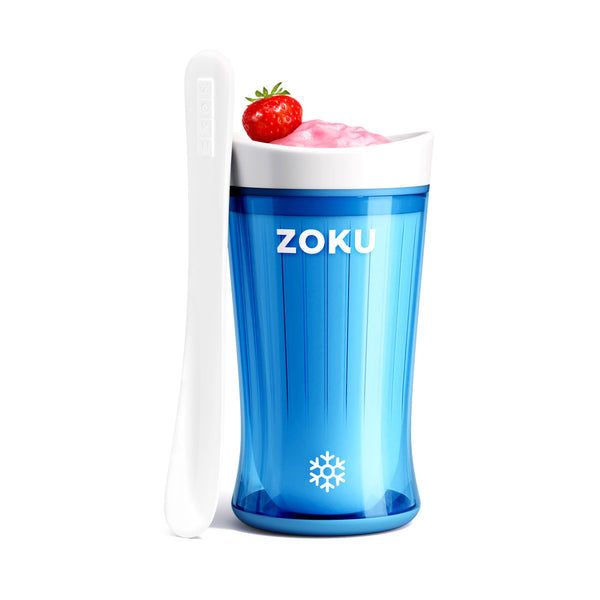 ZOKU Original Slush and Shake Maker, Slushy Cup 3 Pack for Quick Frozen Homemade Single-Serving Slushies, Fruit Smoothies, and Milkshakes in Minutes, Blue/Red/Green Set of 3
