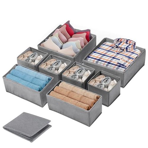 Pack 8 organiseurs De Rangement Gris