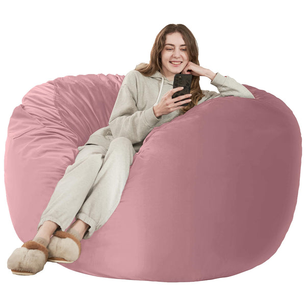 HABUTWAY 4FT Bean Bag Chair, Bean Bag Chair Adult with Velvet Cover,Beanbag Chair with Filler，Giant Bean Bag Chairs for Dorm Room, Living Room, Khaki