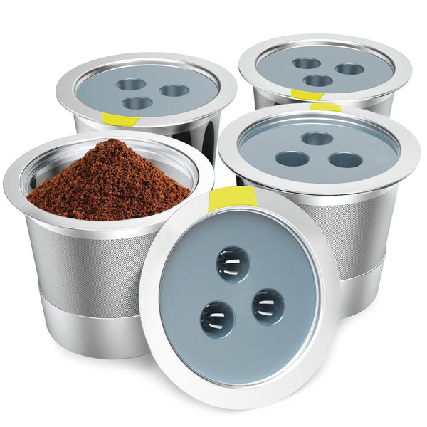 Stainless Steel Reusable K Cups Compatible for Ninja Coffee Maker,Upgrade 3 Pack K Cups Reusable Coffee Pods,Permanent Coffee Filters Fit for Ninja CFP201 CFP300 CFP400 (3Pack)