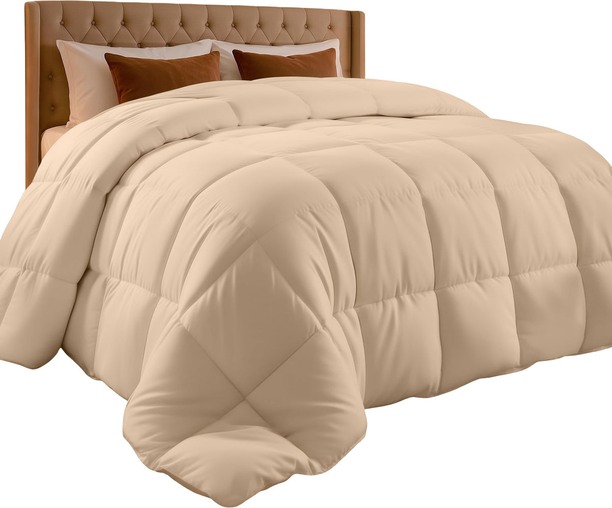 Utopia Bedding Comforter Duvet Insert, Quilted Comforter with Corner Tabs, Box Stitched Down Alternative Comforters Queen Size (White, Pack of 2)