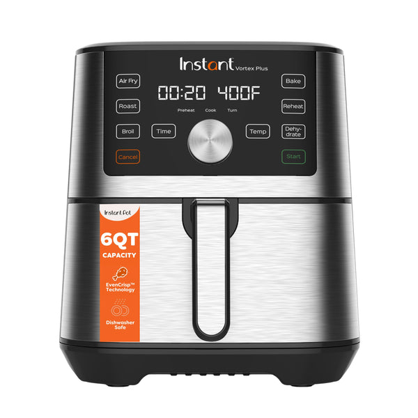 Instant Pot Vortex 6QT Large Air Fryer Oven Combo, Customizable Smart Cooking Programs, Digital Touchscreen, Nonstick and Dishwasher-Safe Basket, Includes Free App with over 1900 Recipes, Black