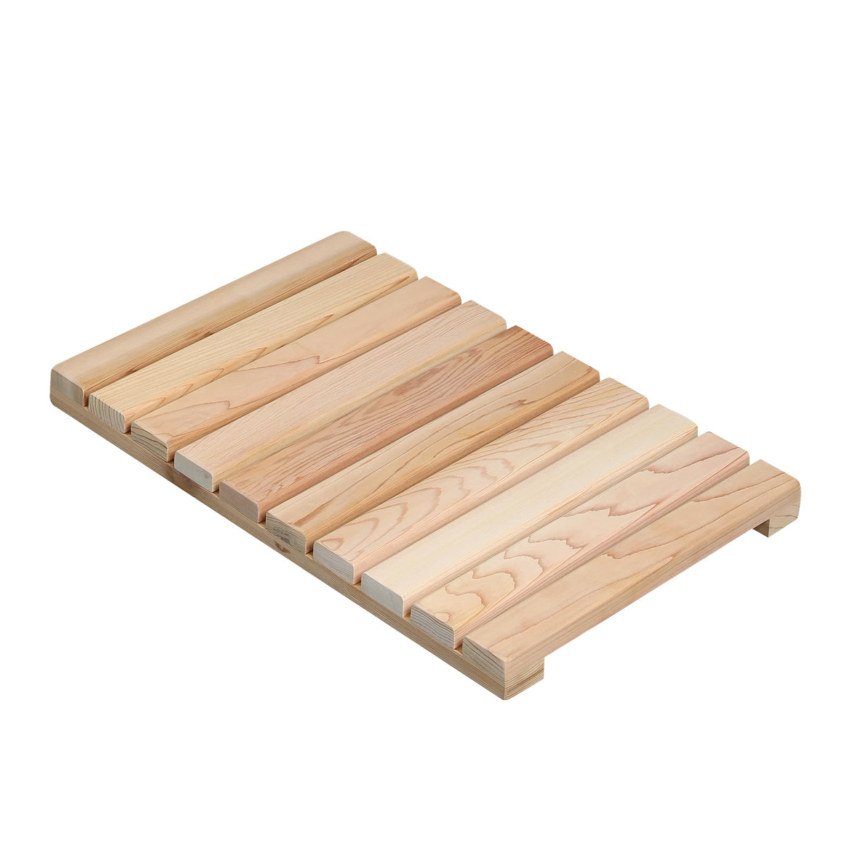 bingaai Cedar Wood Shower Mat, Cedar Wooden Bath Mats, Wood Bath Mat 24 × 24 in, Shower Stall Mat Non-Slip for Bathroom Bathtub Spa Sauna Garden Home, Wooden Floor Mat Large for Indoor and Outdoor