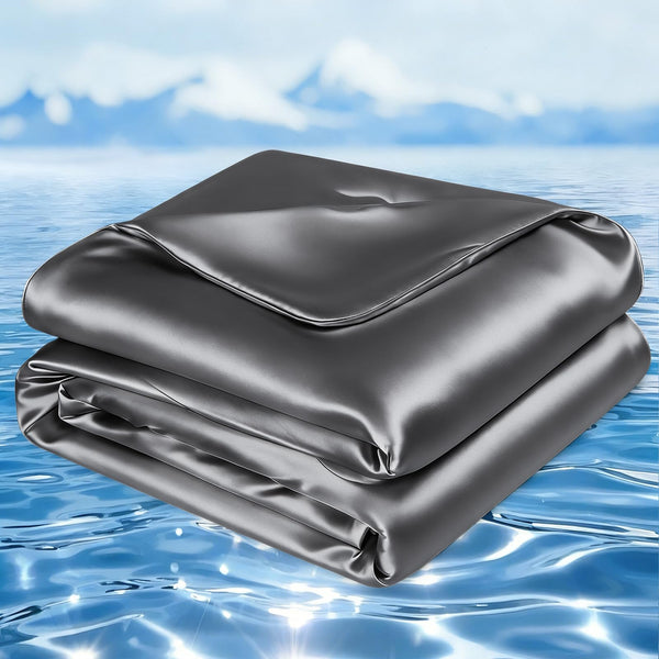 Elegear Cooling Comforter Queen Size, Arc-Chill 3.0 Instantly Cool Fabric with Q-max>0.5 & Breathable Air Mesh Filling, Ice Cooling Blanket for Hot Sleeper,Soft Lightweight Summer Comforter Quilt,Grey