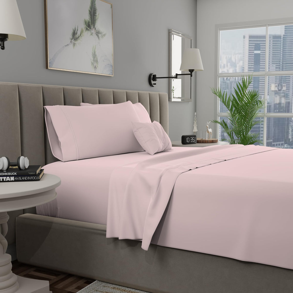 SUPREME ELEGANCE King Size Sheets SetNatural 100% Cotton Percale Sheets King Bed Set, Oeko-tex Made in Green Sustainable, Breathable Cooling Deep Pocket Sheet, Crisp Luxury Bedding, Teal Green