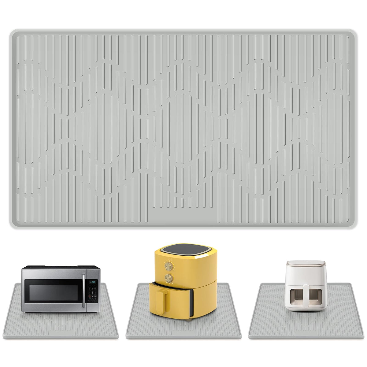 36"x24" Heat Resistant Mat for Countertop Lanstics Silicone Baking Mat Non-Slip Air Fryer Mats Multipurpose Countertop Protector Microwave Mats Fire Resistant Mat Place Mat for Kitchen Counter
