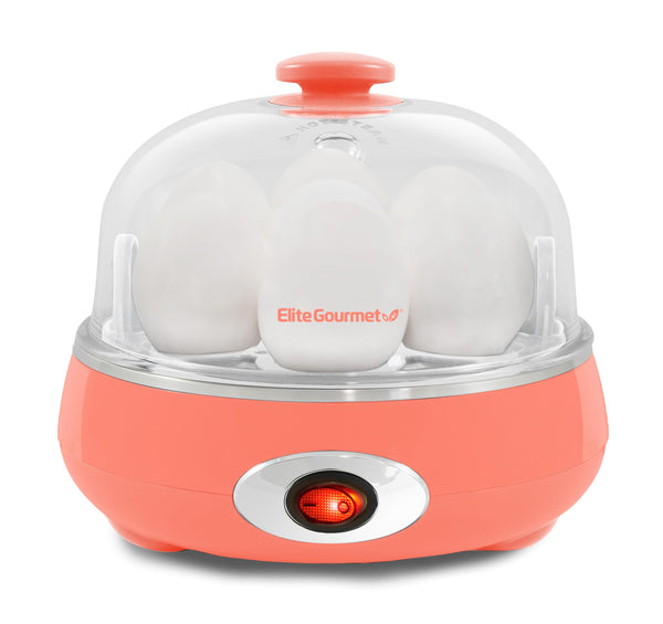 Elite Cuisine EGC-508 Maxi-Matic Egg Cooker & Egg Poacher W/Stainless Steel Tray, Black