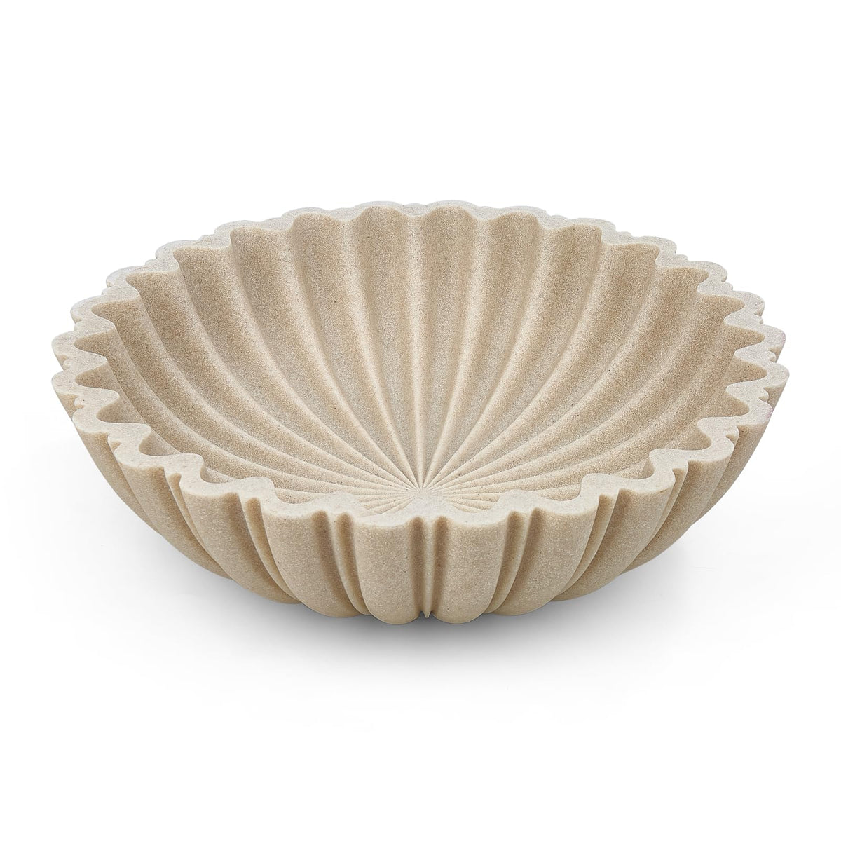 Large Decorative Bowl, Modern Pedestal Bowl for Home Decor, Decorative Fruit Bowl for Kitchen Counter, Stylish Key Bowls for Entry Table, 11.45”, Includes 10PCS Artificial Moss Rocks