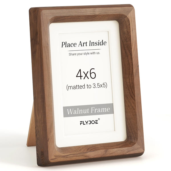 Natural walnut picture frame, 8 x 8