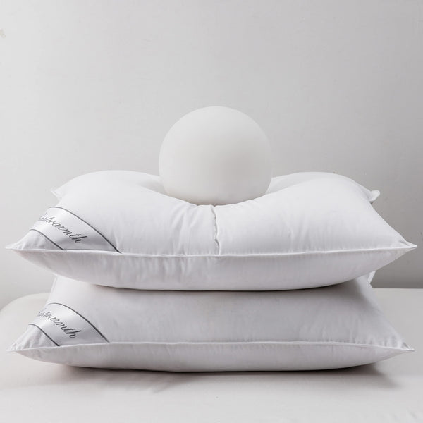 Goose Down & Feather Pair Pillows Insert for Side and Back Sleepers White Color,100% Soft Cotton King 20x36in