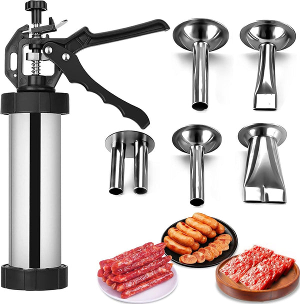 Professional Beef Jerky Gun Kits Stainless Steel Jerky Maker - Jerky Maker Jerky Cannon Meat Gun Stainless Steel Jerky Gun Large Capacity Jerky Making Kit#2