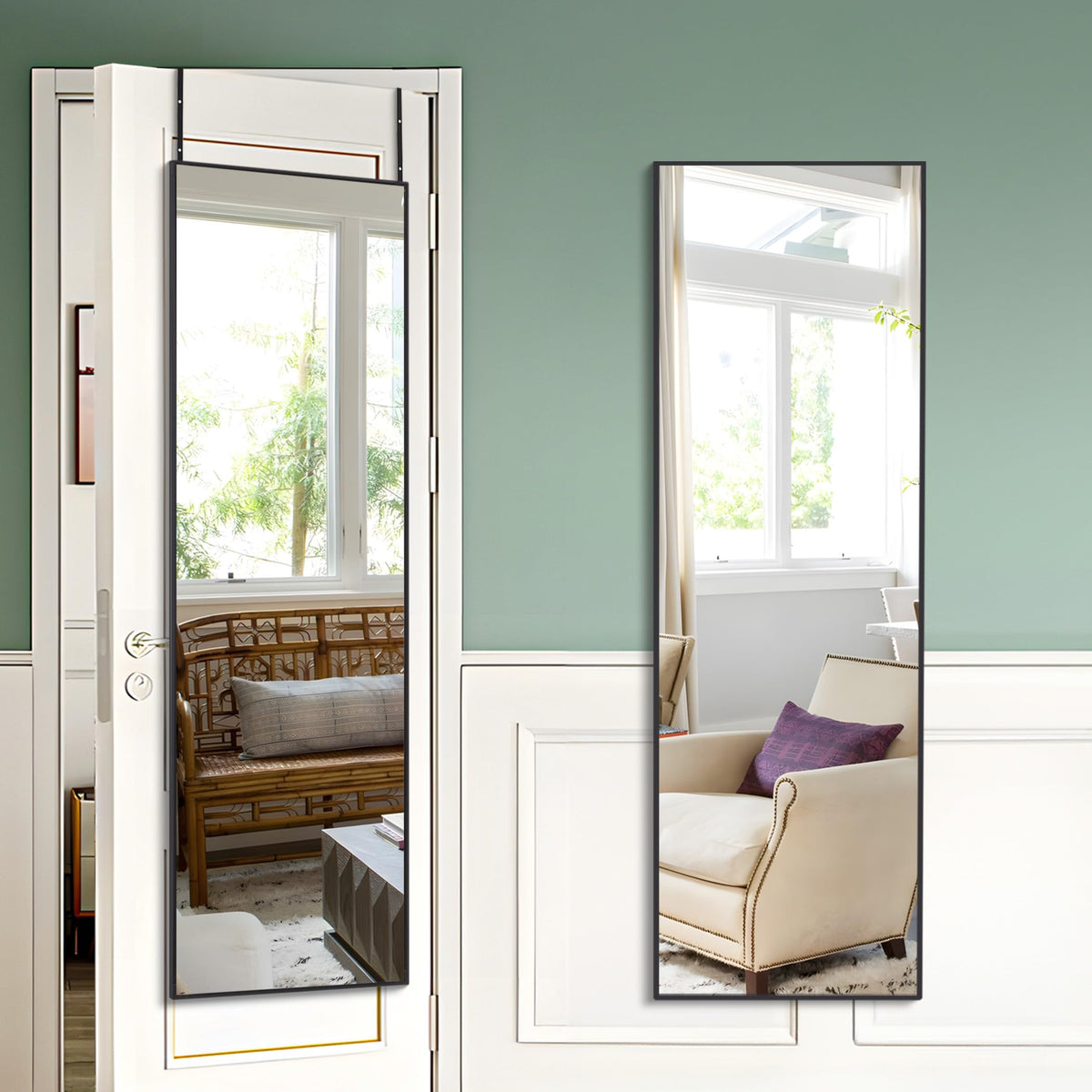 Beveled wall mirror, 24 x 30