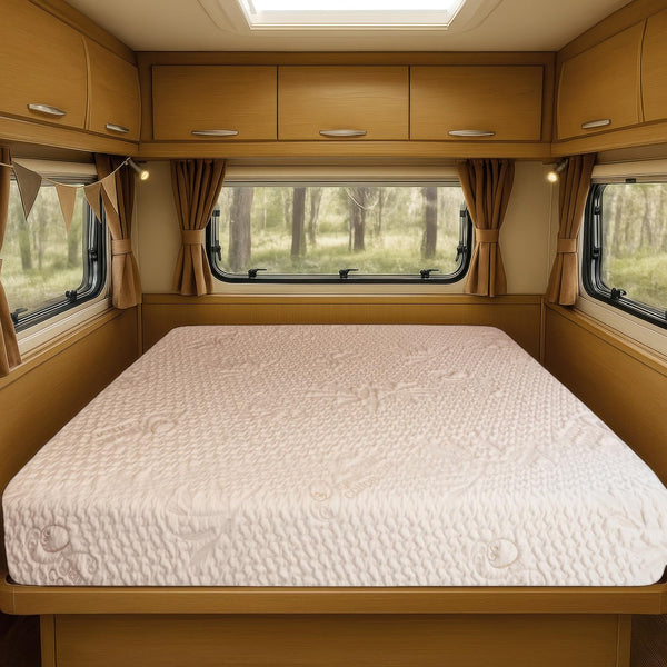 Foamma 4” x 24" x 72" Medium Firm with Gel Memory Foam (Organic Cotton Cover), Mattress Replacement for RV Bunk, Camper, Truck & Travel Trailer, Back Support, CertiPUR-US Certified, Made in USA