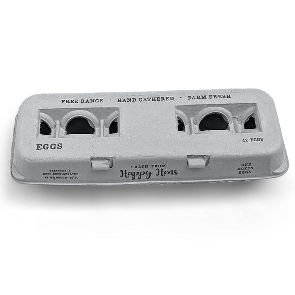 90 Egg Cartons- Adorable Printed Vintage Design for Farm Fresh Eggs, Recycled Paper Cardboard, Sturdy & Reusable, Carton Holds up to XL Chicken Eggs (90, Locally Laid Hen)