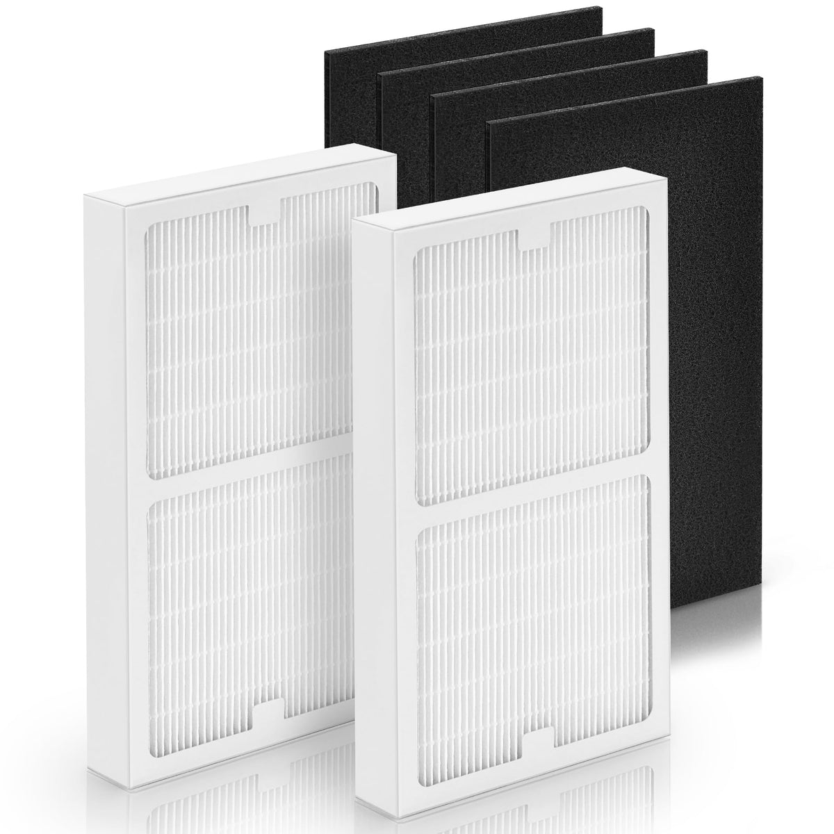 Idylis Air Purifier Replacement Filter IAF-H-100D for Idylis Air Purifier IAP-10-280 IAP10280 [C+D] AC-2118 [D+D] AC-2123 [D] with Idylis Air Purifier Filter D, 4 H13 HEPA Filter & 8 Carbon Pre-filter