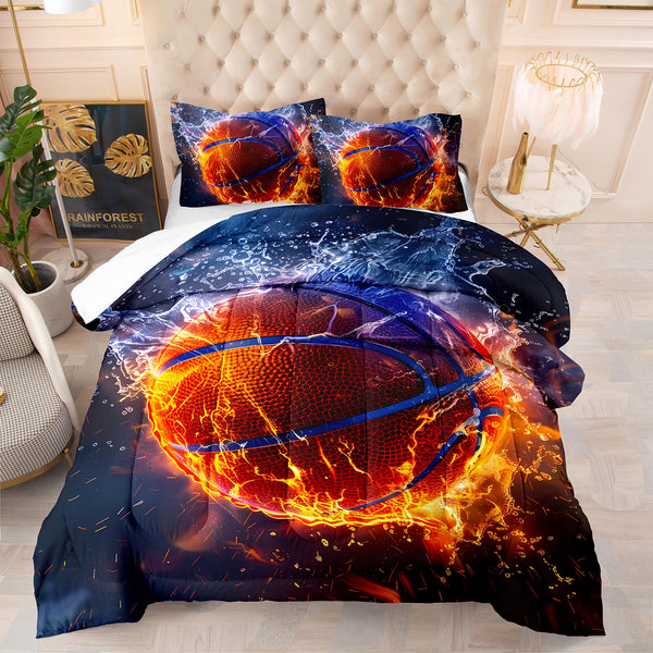 AILONEN Purple Owl Comforter Set Queen Size,Girls Night Starry Owl Wild Animal Bedding Set 3Pcs,Beautiful Peacock Feather Rose Soft Quilt with 2 Pillowcases