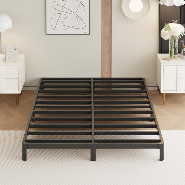 Yicensen 20 Inch High California King Bed Frames with Rounded Corner Legs, Heavy Duty Cal King Metal Platform Bed Frame No Box Spring Needed, Easy Assembly, Noise Free, Black