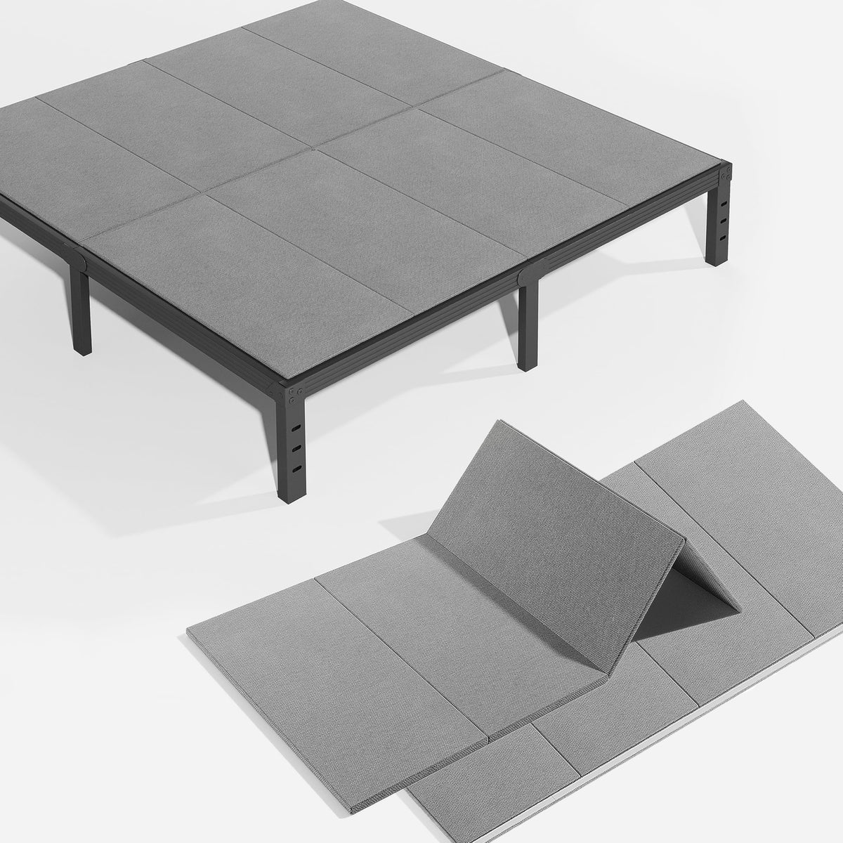 HUEIIS Bunkie Board Full Size(50 * 74") 10MM, Heavy Duty Bed Support Board, Foldable Spring Box, Low Profile Bed Base, Noise Minimizing, Breathable, Anti-Sag, Easy Assembly